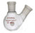 DWK Life Sciences Kimble Angled Two Neck RB Flask - FLK 2N 25ML 14/20 14/20 - 294990-0025