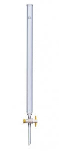 DWK Kimble Glass Column with Fritted Disc & PTFE Stopcock - Chromaflex Gravity Glass Chromatography Column with Coarse Fritted Disc and PTFE Stopcock Plug, 300mm L x 11mm Inner Dia. - 420540-0213