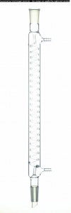 DWK Life Sciences Kimble Graham Condensers - Friedrich Condenser with Standard Taper Sidearm, 24/40 ST Joints, 200mm Jacket - 439000-2420