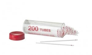 DWK Life Sciences Kimble Micro-Hematocrit Capillary Tubes - BULK CAPILL TUBE, 1.1X75MMM, HEPARIN, RED - 44B508