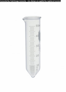 DWK Kimble 50 mL Graduated Reusable Centrifuge Tube with Spout - Conical Centrifuge Tube with White Graduations, 50mL - 45186-50