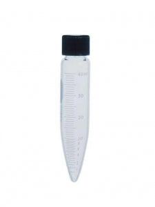 DWK Kimble Heavy Duty Graduated Centrifuge Tubes w/Cap - Heavy-Duty Graduated Centrifuge Tube with Screw Cap, Type 1 Borosilicate Glass, 29 mm O. D. x 140 mm L, 40 mL Capacity - 45200-40