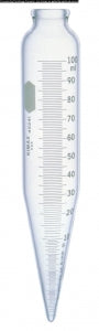 DWK Kimble 8" Oil and Weathering Centrifuge Tube - Conical Weathering Test Centrifuge Tube, 100mL - 45241-100