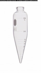 DWK Life Sciences Kimble 6" Short Cone Oil Centrifuge Tubes - Short Conical Oil Centrifuge Tube, 6" L, 200mL - 45243-200