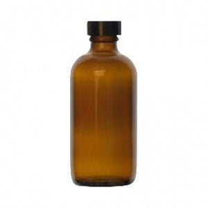 DWK Life Sciences Kimble Amber Glass Round Bottles - Amber Narrow-Mouth Boston Round Glass Bottle with Phenolic Closure and Pulp / Vinyl Cap, 125mL - 5120422V-21