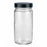 DWK Life Sciences Kimble Clr Glass Std WM Jar Convenience Pack - Clear Glass Standard Wide-Mouth Bottle with Phenolic Caps with Pulp / Vinyl Lining, 125mL - 5310448V-21