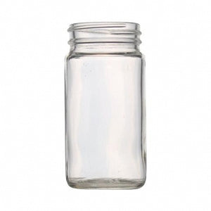 DWK Kimble 8OZ Clear Glass AC Medium Round Bottle - Medium Round Clear Glass Bottle, No Cap, 8oz. - 5710858B