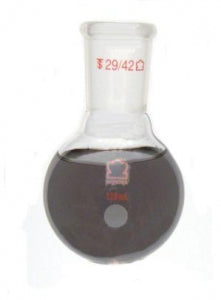 DWK Life Sciences Kimble Single Std Taper Neck Heavy Wall - Single-Neck Heavy-Wall Round-Bottom Flask, 29/42 ST Joint, 125mL - 601000-2229