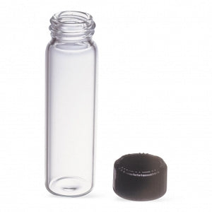 DWK Kimble 33 Expansion Vials w/Black Phenolic Caps and Liner - VIAL, KG33, 23X85MM, 20-400, 6DR - 60940D-6