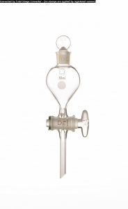 DWK Kimble KONTES Squibb Separatory Funnel w/Glass - KONTES Squibb Separatory Funnel with Glass Stopcock, 30mL - 636000-0030