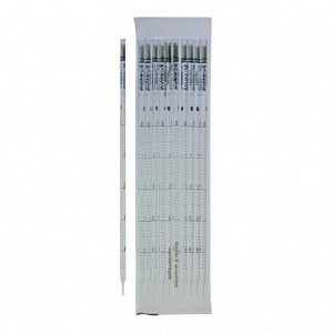 DWK Kimble Sterile Disposable TD Color Coded Serological Pipet - Sterile Disposable Glass Color-Coded Serological Pipettes, To Deliver (TD), 2mL, 0.01mL Graduations, White Band, Canister Pack - 72102-21100