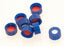 DWK by DWK Kimble Open Top PE Screw Cap w PTFE Faced - Blue Open-Top Polyethylene Screw Cap with PTFE Faced Rubber Liner, 9-425, Standard Septa - 73812BL-9425