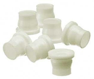 DWK Life Sciences Kimble White Polyethylene Caps / Closures - POLY PLUG STYLE STOPPER - 73835-1