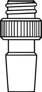 DWK Life Sciences Kimble PTFE Threaded Connecting Adapter - PTFE Threaded Connecting Adapter, 20-400, 14/20 - 747128-2014