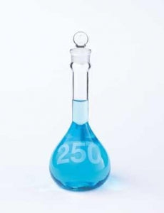 DWK Kimble Cls A Hvy Duty WM Volumetric Flasks w/Glass Stopper - Class A Heavy Duty Wide Mouth Volumetric Flask with Clear Glass Stopper, 2000 mL - 92812G-2000