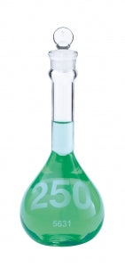 DWK KIMAX Class A Serialized Volumetric Flasks w/Glass Stopper - FLASK, VOLUME, HD, WM, CLEAR S&C, 1000ML - 92820G-1000