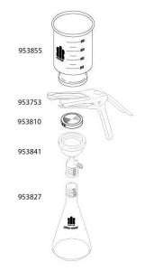 DWK Kimble Glass Base for Microfiltration Assembly - GLASS BASE 90MM 40/35 - 953841-0090