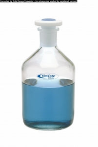 DWK Life Sciences Kimble KimCote Bottle with PTFE Stopper - KimCote Clear Solution Bottle with PTFE Stopper, 2L - KC15097-2000