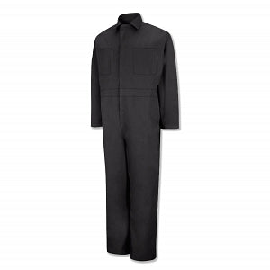 VF Workwear Twill Long Sleeve Action Back Coveralls - Twill Action Back Coveralls, 65% Polyester/35% Cotton, Black, Size 54 Long - CT10BK-LN-54