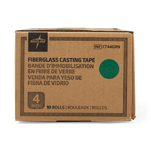 Medline Lightweight Fiberglass Cast Casting Tape - Fiberglass Casting Tape, Green, 4" x 4 yd. - CT44GRN