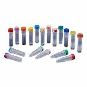 Celltreat Grip Microtube Caps - Screw-Top Microtube Caps, Nonsterile, Grip, Assorted - 230840A