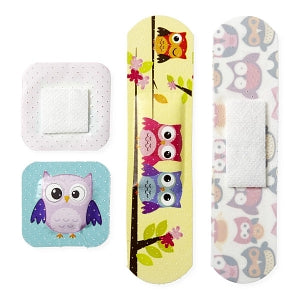 Medline CURAD Owl Bandages - CURAD Bandages, Owls, Assorted Sizes - CUR00004RB