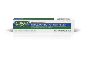 Medline CURAD Triple Antibiotic Ointments - CURAD Triple Antibiotic Plus Pain Relief Ointment, 1 oz. Tube - CUR001232