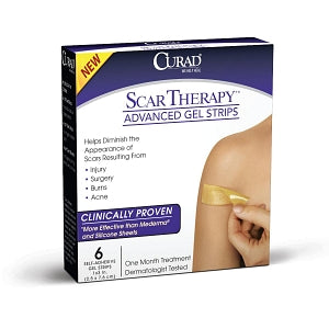 Medline CURAD Advanced Scar Therapy Strips - CURAD Scar Therapy Advanced Gel Strips, 1" x 3" - CUR0023