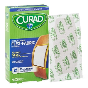 Medline CURAD Flex-Fabric Bandages - CURAD Extra Large Flex-Fabric Bandages, 2" x 4" - CUR00727RB