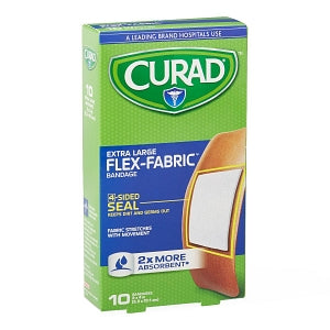 Medline CURAD Flex-Fabric Bandages - CURAD Extra Large Flex-Fabric Bandages, 2" x 4" - CUR00727RB