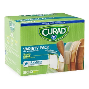 Medline CURAD Variety Pack Assorted Bandages - CURAD Variety Pack Assorted Bandages, 200 Count - CUR0800RB