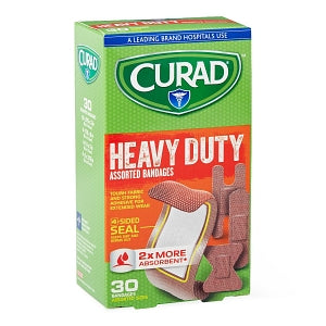 Medline CURAD Extreme Hold Bandages - CURAD Heavy Duty Bandages, Assorted Sizes - CUR14924RB