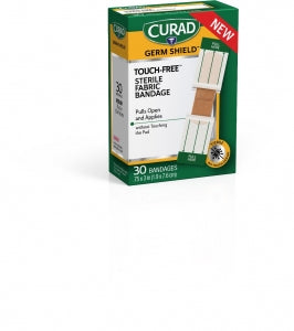 Medline CURAD Flex-Fabric Adhesive Bandages - CURAD Fabric Adhesive Bandage, 3/4" x 3", 30/Box - CUR1930F