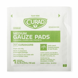 Medline CURAD Sterile Pro-Gauze Pads - CURAD Sterile Pro-Gauze Pad, 3" x 3", 10/Box - CUR20433RB