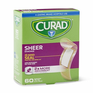 Medline CURAD Sheer Adhesive Bandages - CURAD Sheer Adhesive Bandage, 3/4" x 3" - CUR45242RB