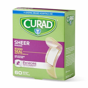 Medline CURAD Sheer Adhesive Bandages - CURAD Sheer Adhesive Bandage, 3/4" x 3", 60/Ct. - CUR45242RB