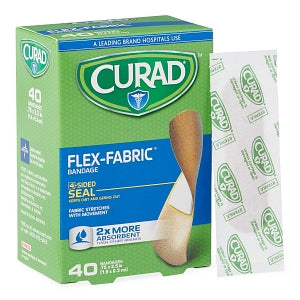 Medline CURAD Flex-Fabric Bandages - CURAD Flex-Fabric Bandages, 3/4" x 2-1/2" - CUR45245RB