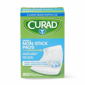 Medline CURAD Sterile Nonstick Pads with Adhesive Tabs - CURAD Sterile Nonstick Pad with Adhesive Tabs, 2" x 3", 20/Box - CUR47147RB