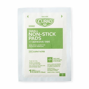 Medline CURAD Sterile Nonstick Pads with Adhesive Tabs - CURAD Sterile Nonstick Pad with Adhesive Tabs, 2" x 3", 20/Box - CUR47147RB