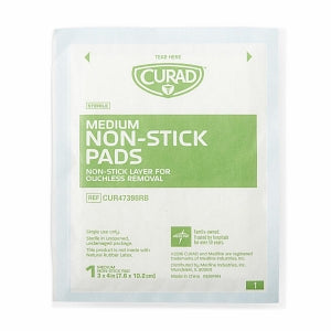 Medline CURAD Sterile Nonstick Pads - CURAD Sterile Nonstick Pad, 3" x 4" - CUR47398RB