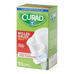 Medline CURAD 100% Cotton Bandage Roll - CURAD Rolled Gauze, 3" x 2.5 yd. - CUR48143RB