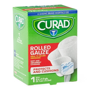 Medline CURAD SoothePlus Prosorb Rolled Gauze - 2" x 2.5 yd. CURAD SoothePlus Prosorb Rolled Gauze - CUR48439RB