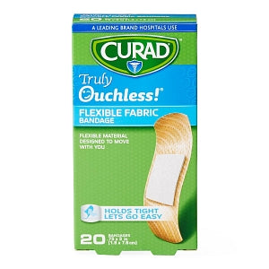 Medline CURAD Silicone Flexible Fabric Bandages - CURAD Silicone Flexible Fabric Bandages, 0.75" x 3", 20/Box - CUR5002