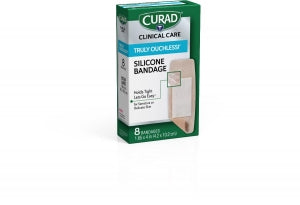 Medline CURAD Silicone Flexible Fabric Bandages - CURAD Silicone Flexible Fabric Bandages, 1.625" x 4", 8/Box - CUR5003V1