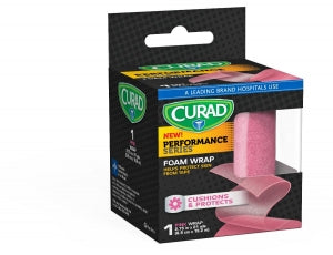 Medline CURAD Performance Series Foam Tape - CURAD Performance Series Foam Wrap, 2.75" x 21 yd., Pink - CUR5017