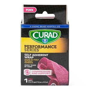 Medline CURAD Self Adherent Wrap - CURAD Performance Series Self Adherent Wrap, Pink, 3" x 5 yd. - CUR5057PK