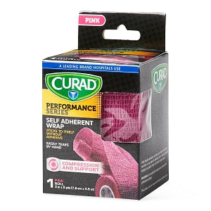 Medline CURAD Self Adherent Wrap - CURAD Performance Series Self Adherent Wrap, Pink, 3" x 5 yd. - CUR5057PK