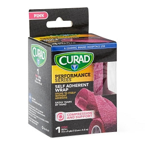 Medline CURAD Self Adherent Wrap - CURAD Performance Series Self Adherent Wrap, Pink, 3" x 5 yd. - CUR5057PK