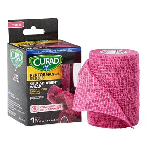 Medline CURAD Self Adherent Wrap - CURAD Performance Series Self Adherent Wrap, Pink, 3" x 5 yd. - CUR5057PK