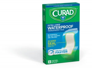 Medline CURAD Clear Waterproof Adhesive Bandages - CURAD Clear Hydrocolloid Waterproof Adhesive Bandages, 2.63" x 3.93" - CUR5103